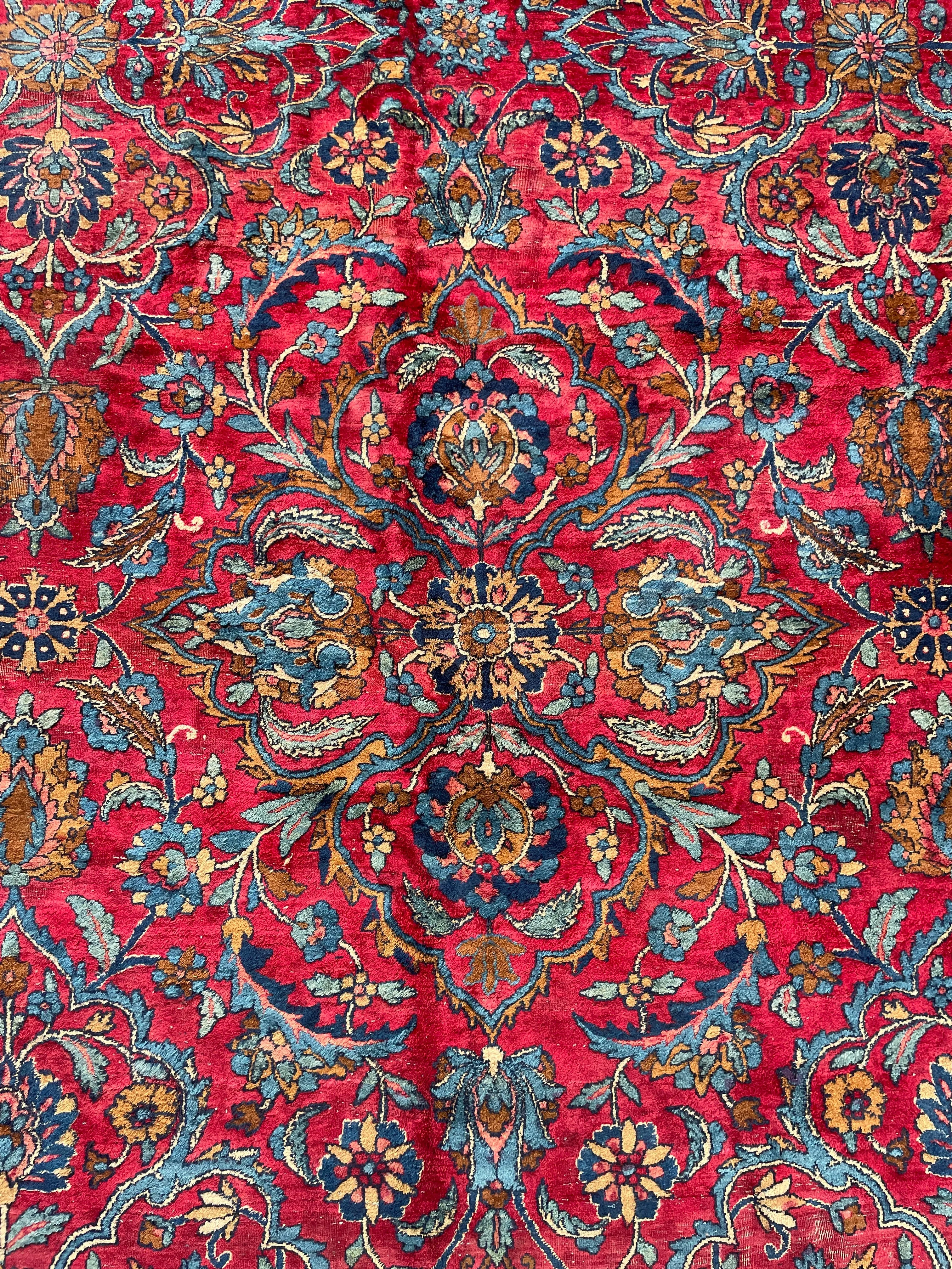 10x18 Antique Fuchsia Ground Persian Rug #2973
