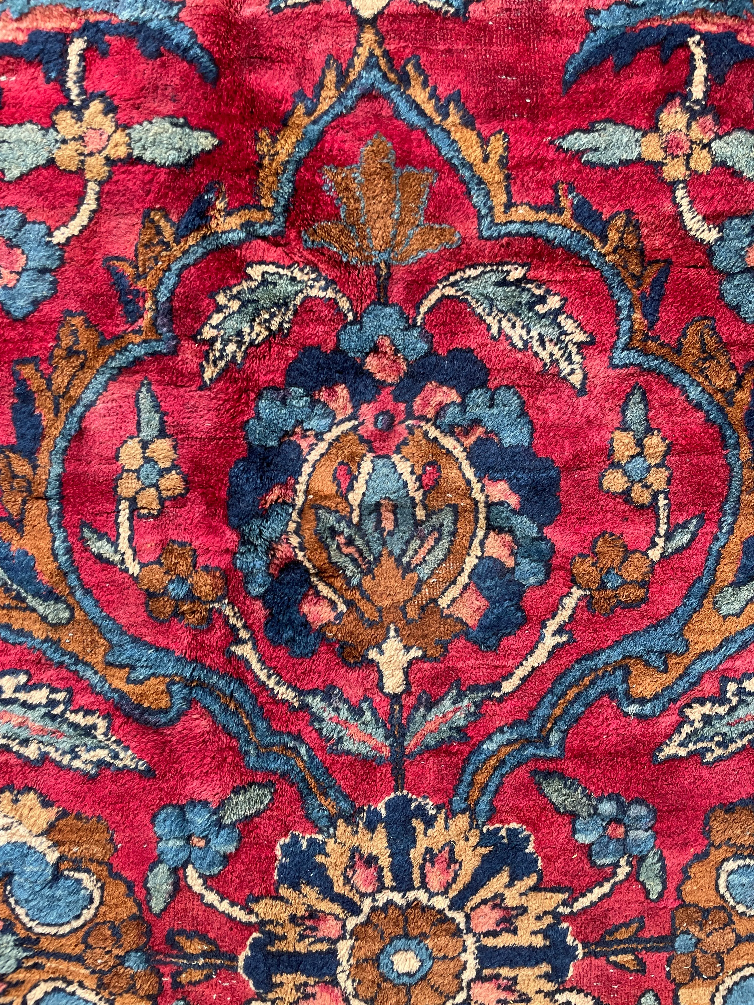 10x18 Antique Fuchsia Ground Persian Rug #2973