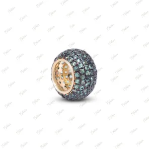 14k Gold Emerald Rondelle Bead / Roundel Bead 9mm