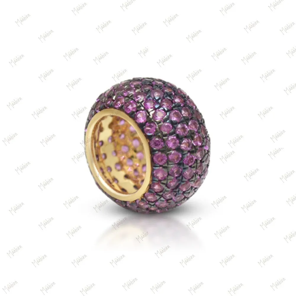 14k Gold Emerald Rondelle Bead / Roundel Bead 9mm
