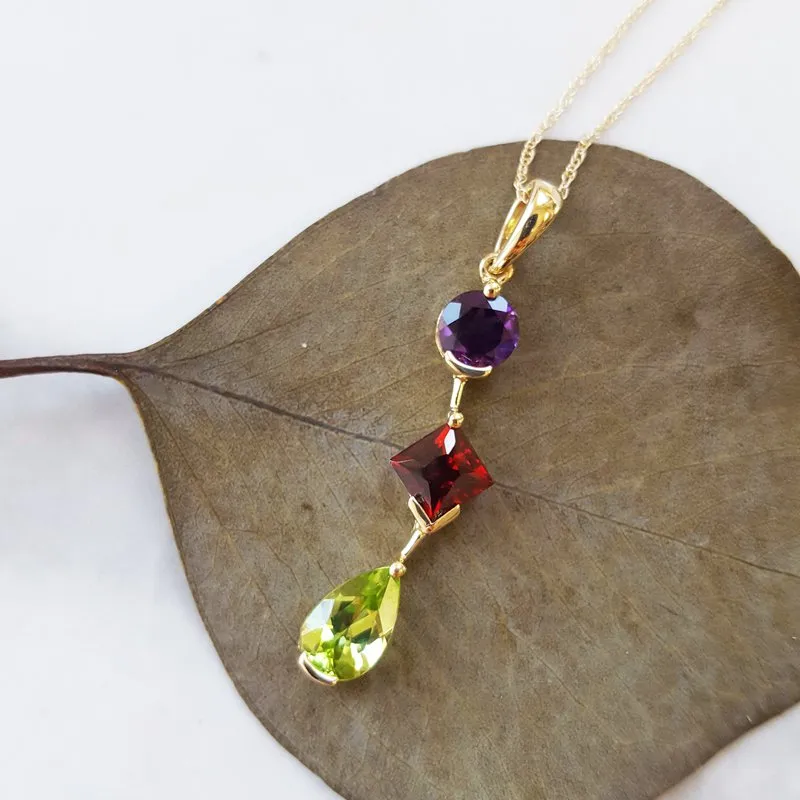 Arizona Explorer Collection Triple Arizona Stone Drop Pendant