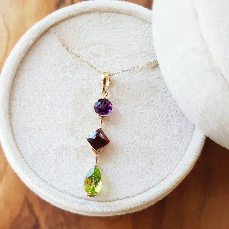Arizona Explorer Collection Triple Arizona Stone Drop Pendant