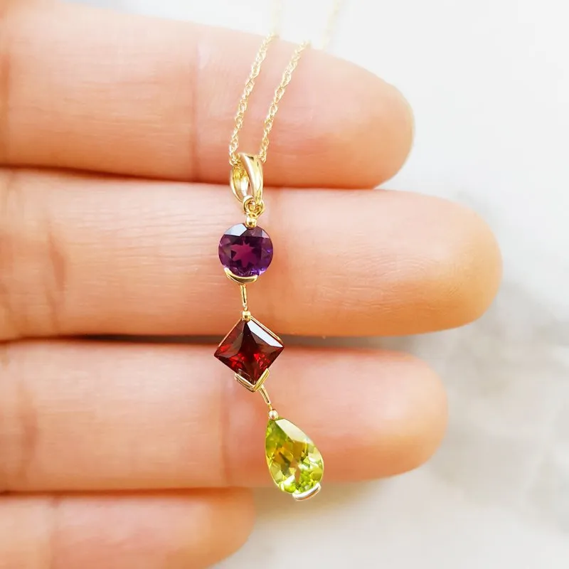 Arizona Explorer Collection Triple Arizona Stone Drop Pendant