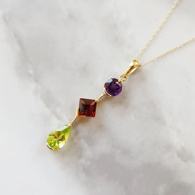 Arizona Explorer Collection Triple Arizona Stone Drop Pendant