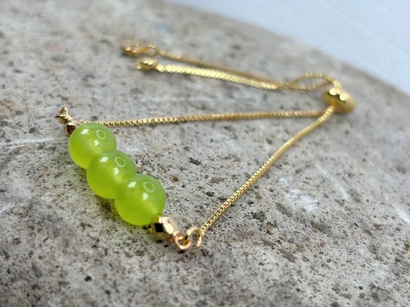 August Birthstone with Adjustable Slider Bracelet