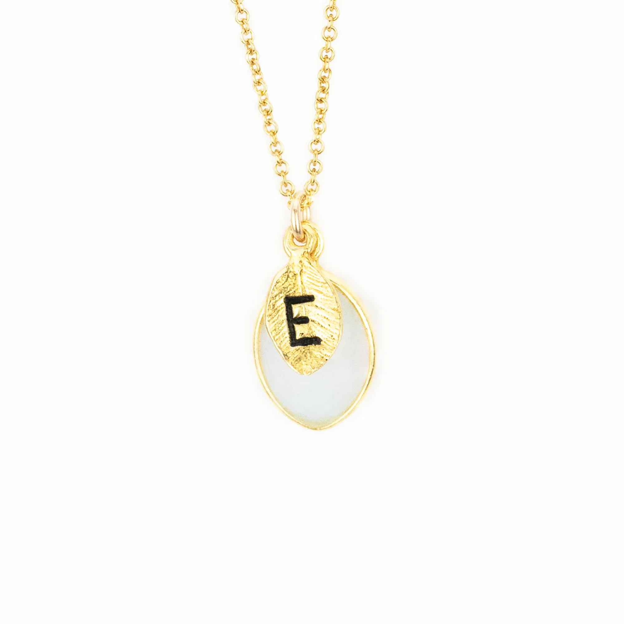 Birthstone Initial Necklace