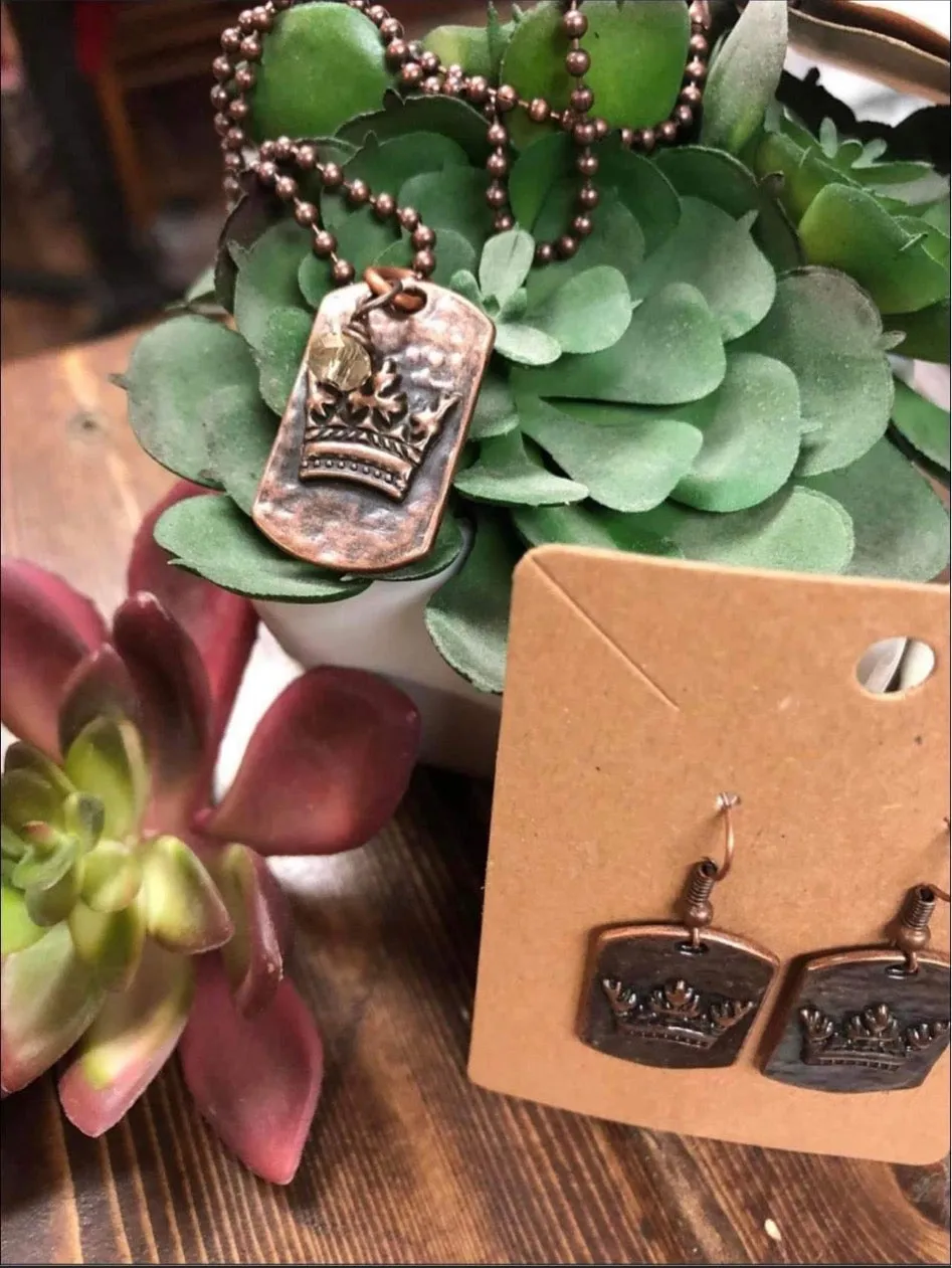 Copper Crown Necklace
