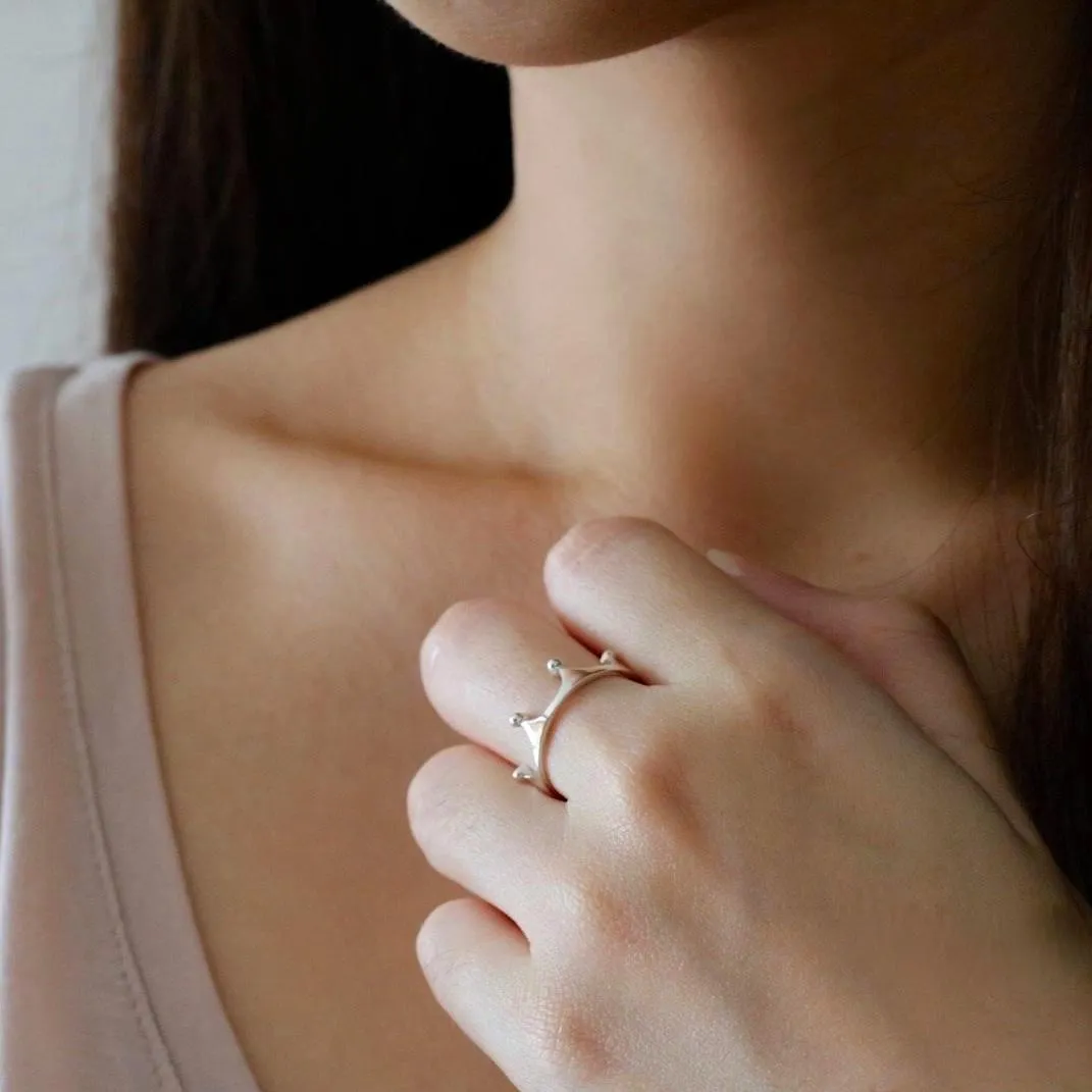 Crown Ring Silver