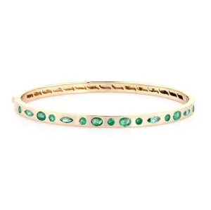 Dazzling Light Bangle Emerald Bracelet