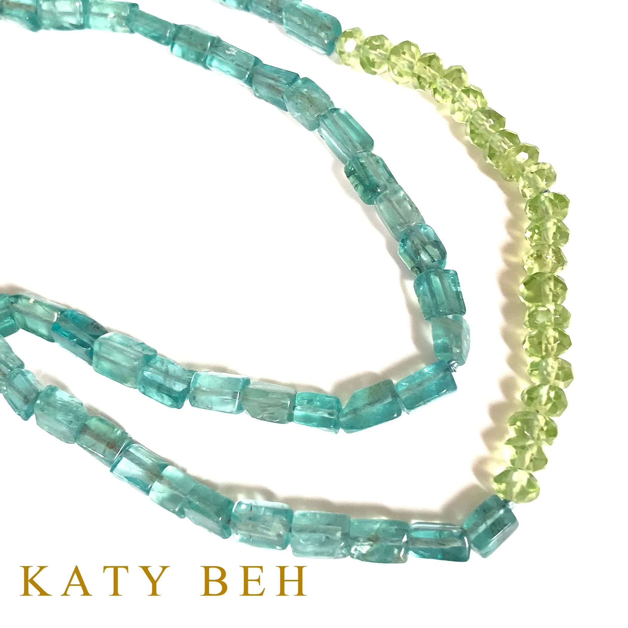 Delta Apatite and Peridot Necklace