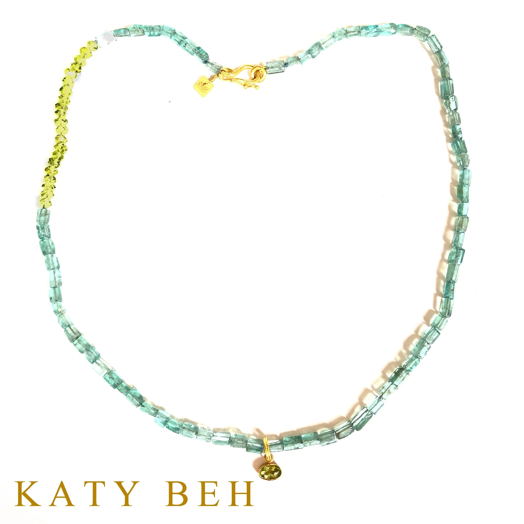 Delta Apatite and Peridot Necklace