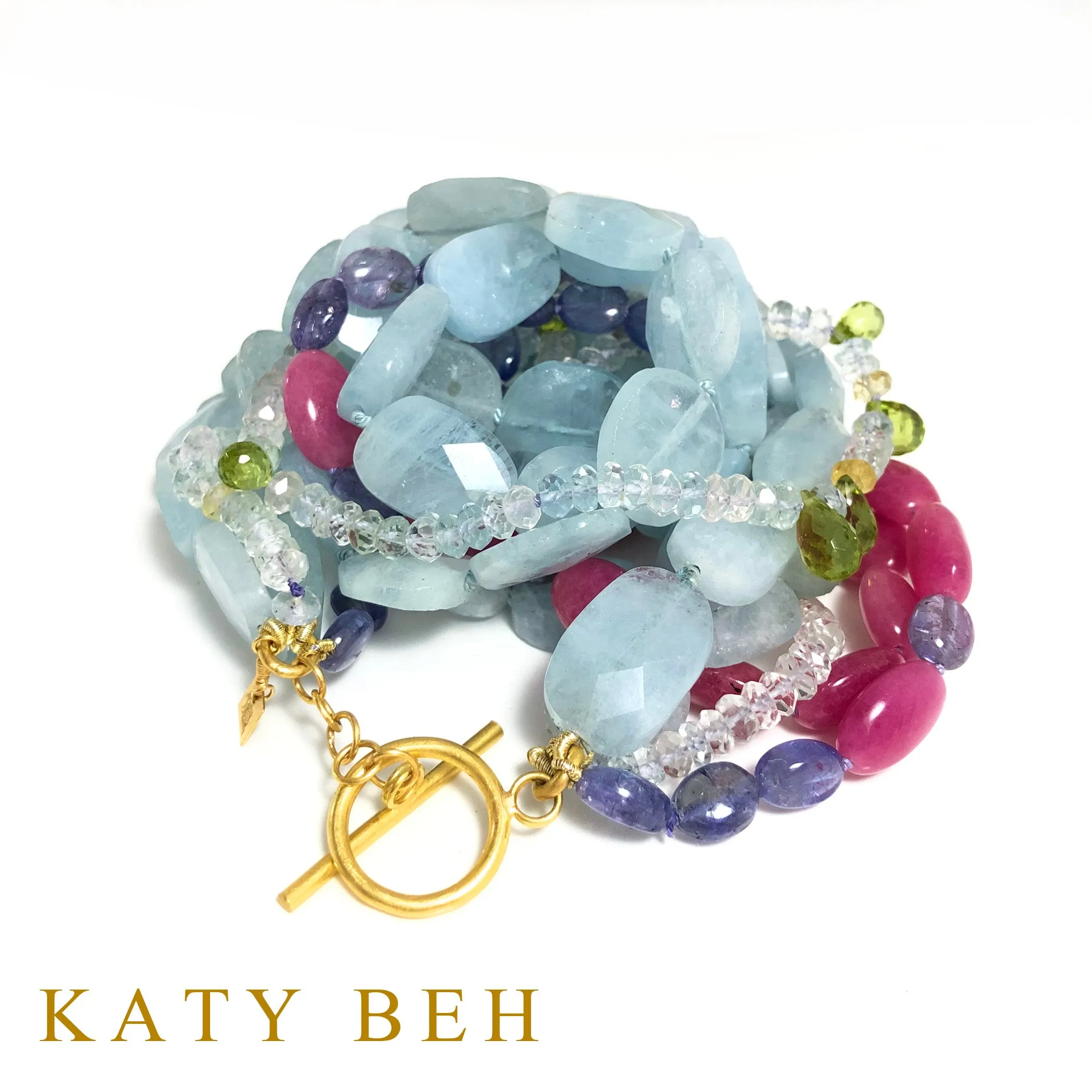 Eileen Aquamarine and Tanzanite Fancy Necklace