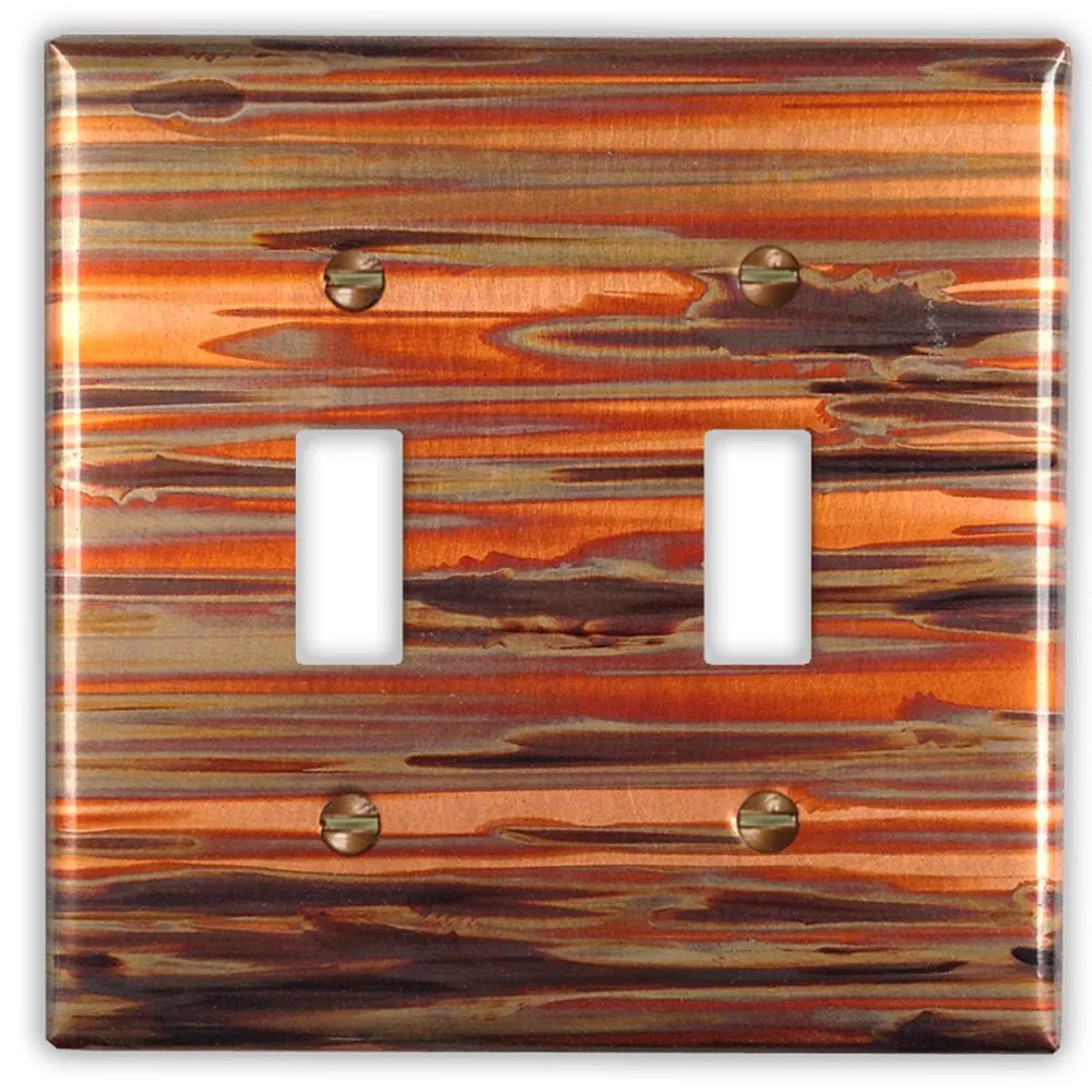Enchantment Horizontal Copper - 2 Toggle Wallplate