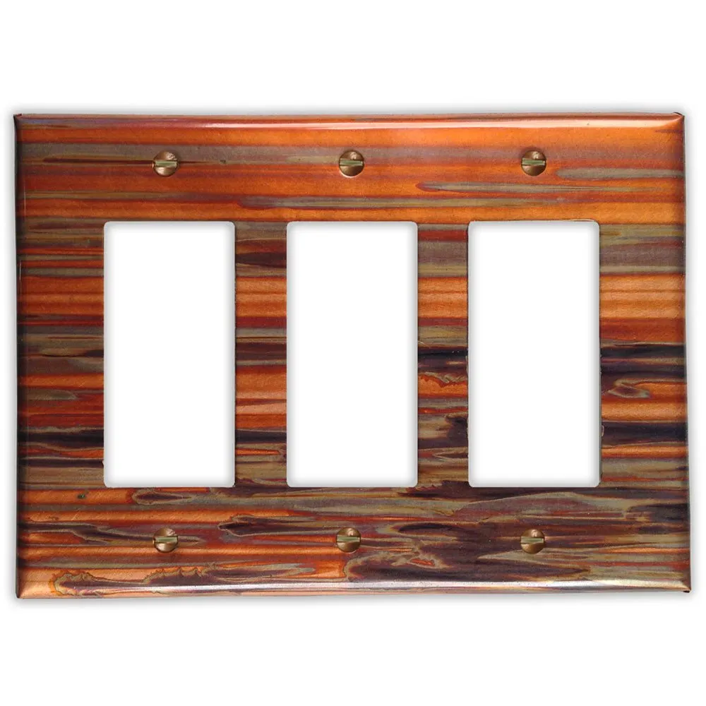 Enchantment Horizontal Copper - 3 Rocker Wallplate