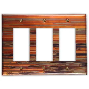 Enchantment Horizontal Copper - 3 Rocker Wallplate