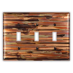 Enchantment Horizontal Copper - 3 Toggle Wallplate
