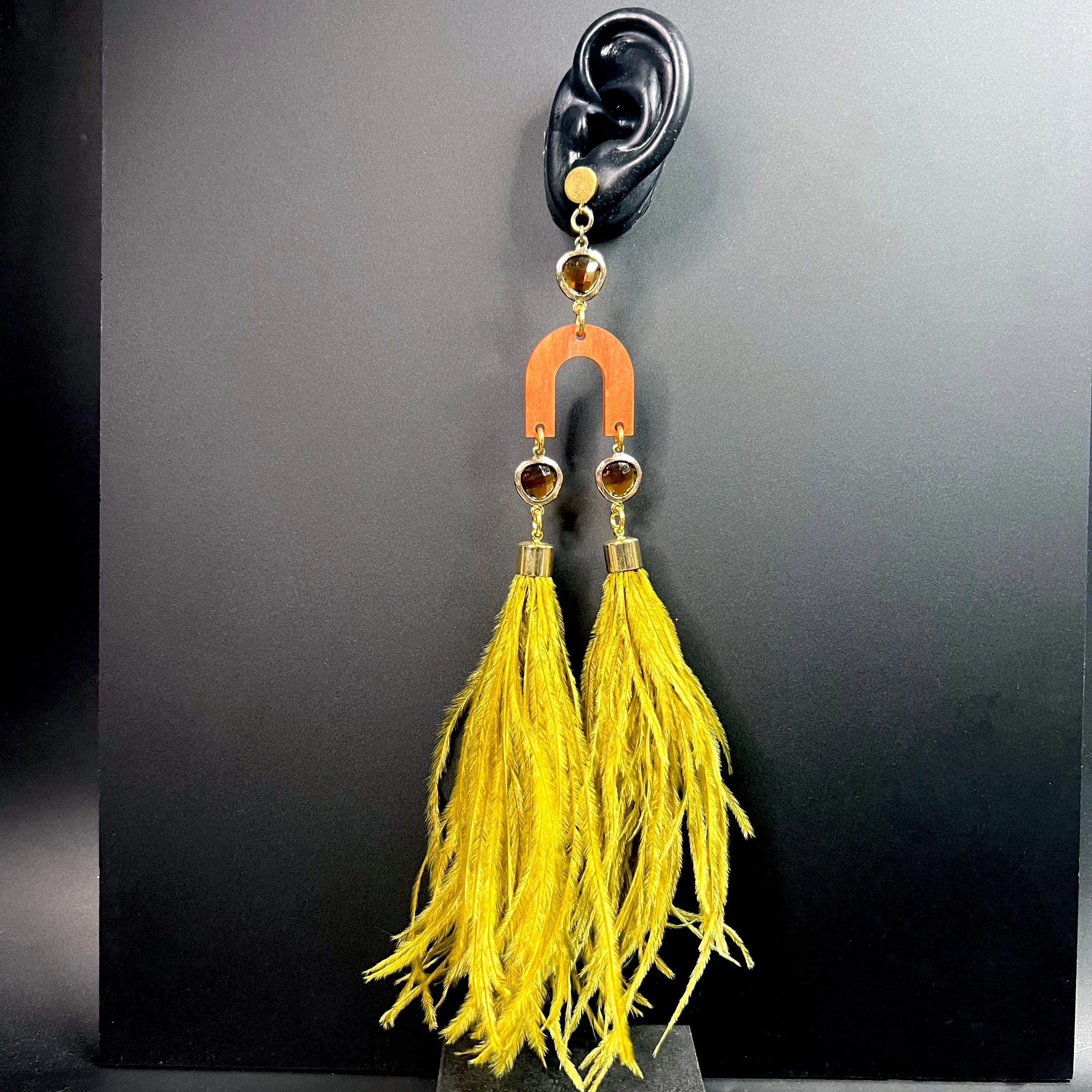 Flight of Paradise Feather Earrings