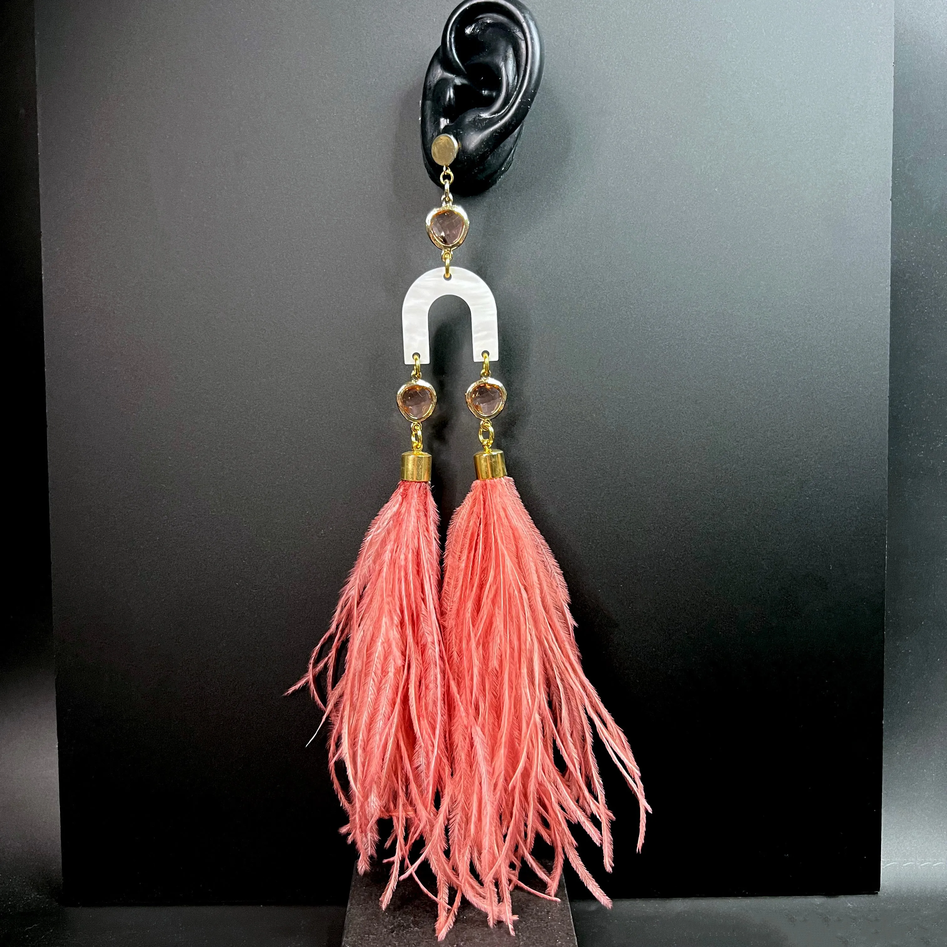 Flight of Paradise Feather Earrings