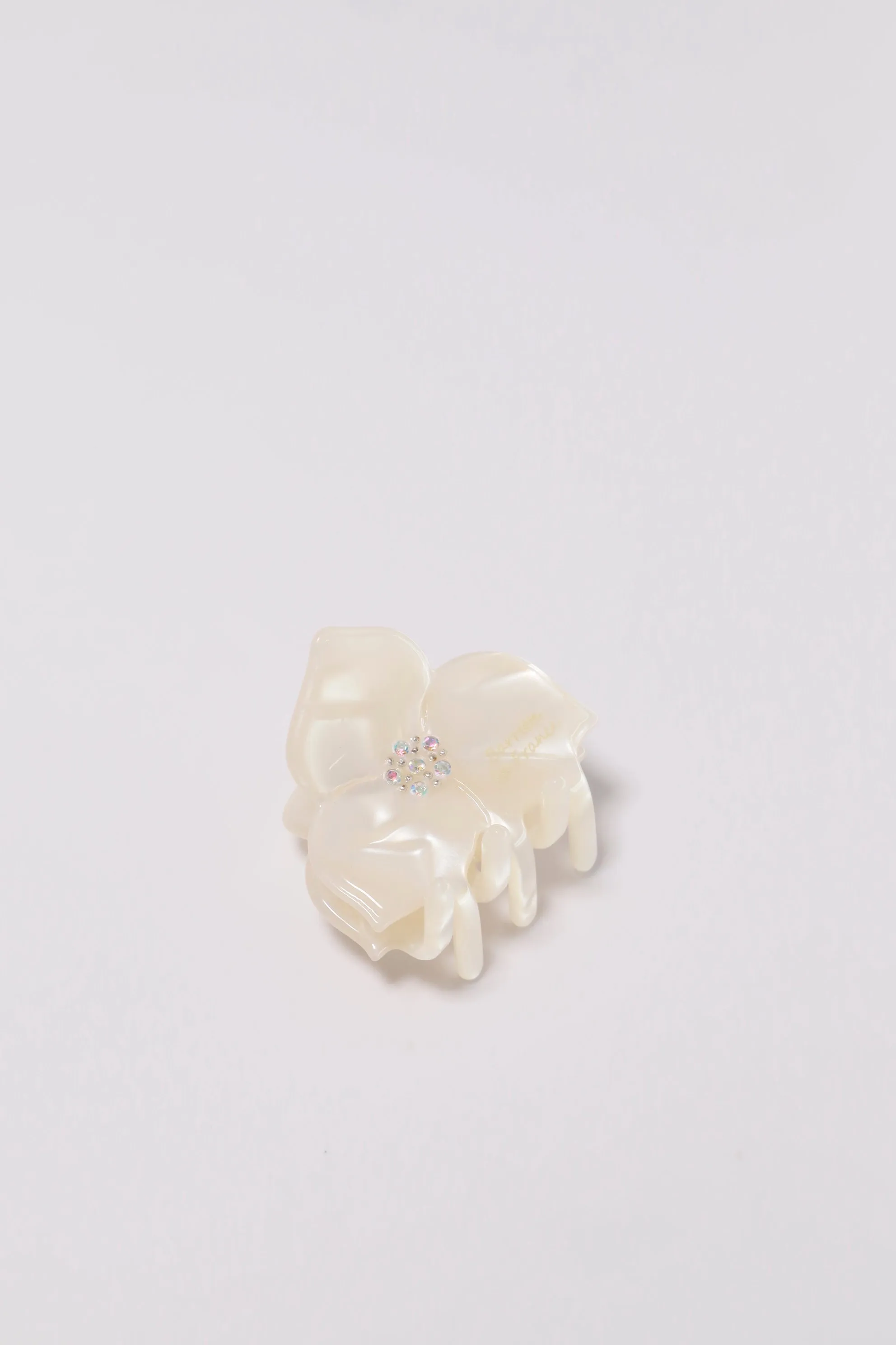 Flower Patel Acetate Half Hair Claw Barrette Clip
