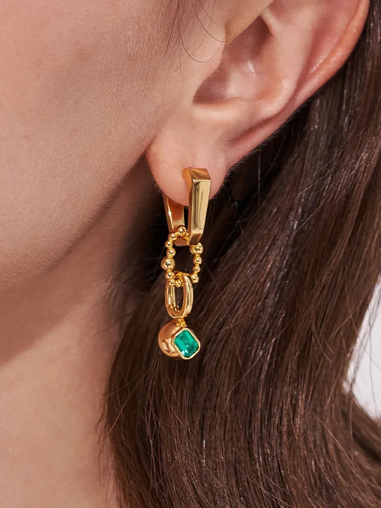 Geometry Emerald Sphere Pendant Charm