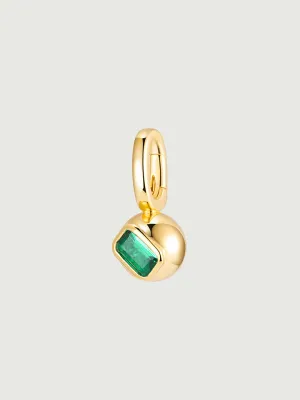 Geometry Emerald Sphere Pendant Charm