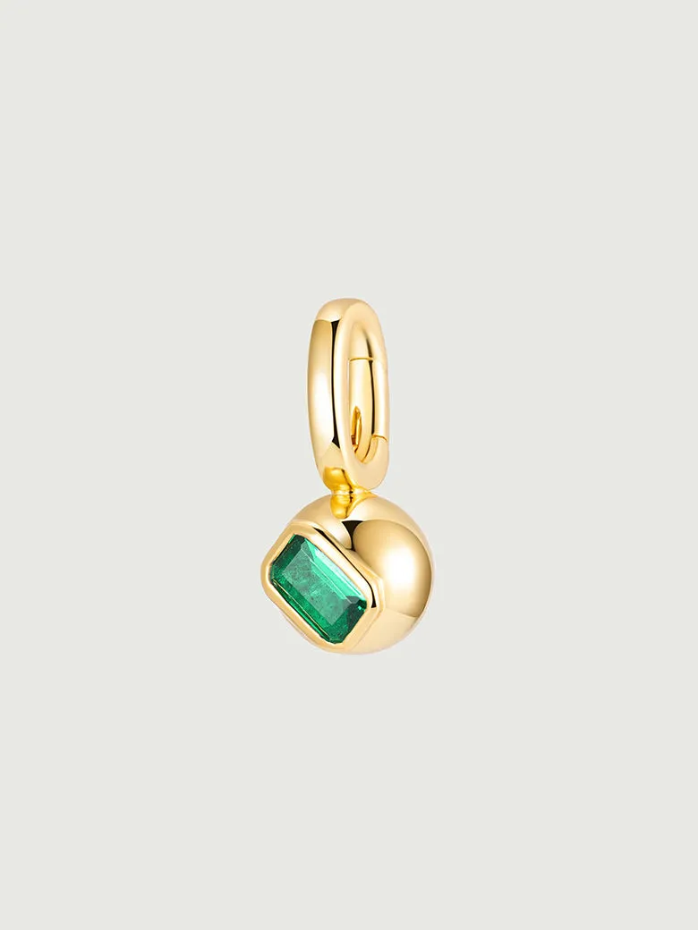 Geometry Emerald Sphere Pendant Charm