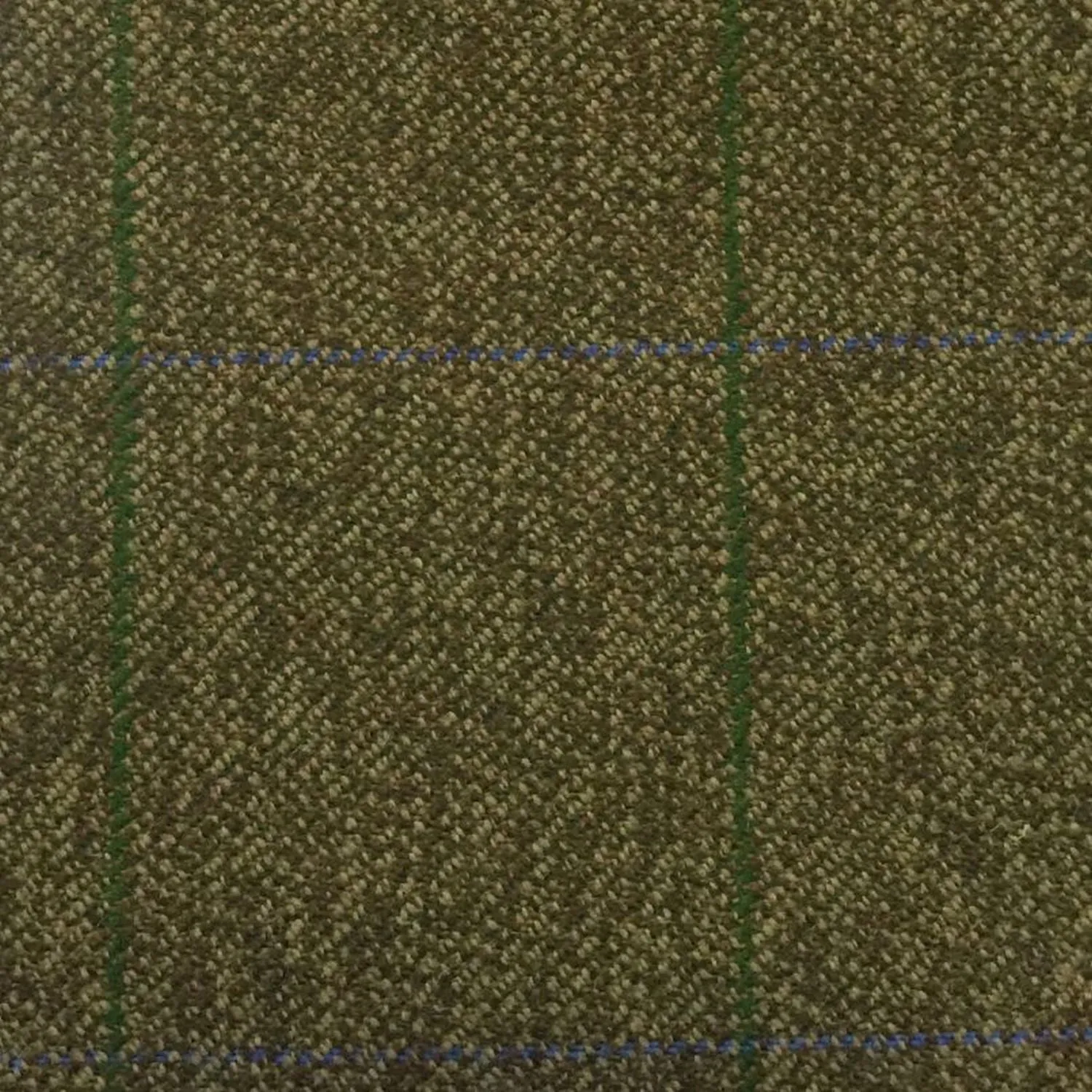 Green And Brown With Green And Blue Check Country Tweed Jacketing