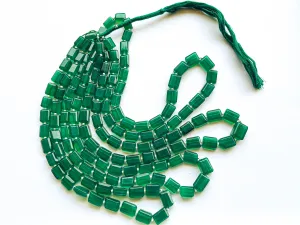 Green Onyx Nuggets Shape Faceted Beads