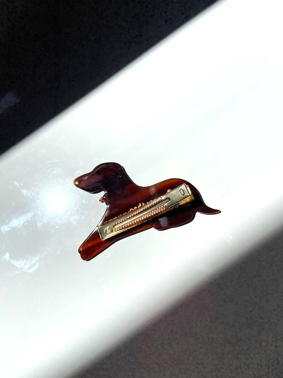 Hand-painted Dachshund Dog Barrette Hair Clip | Eco-Friendly