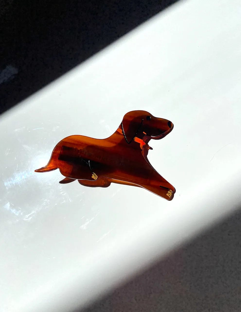 Hand-painted Dachshund Dog Barrette Hair Clip | Eco-Friendly