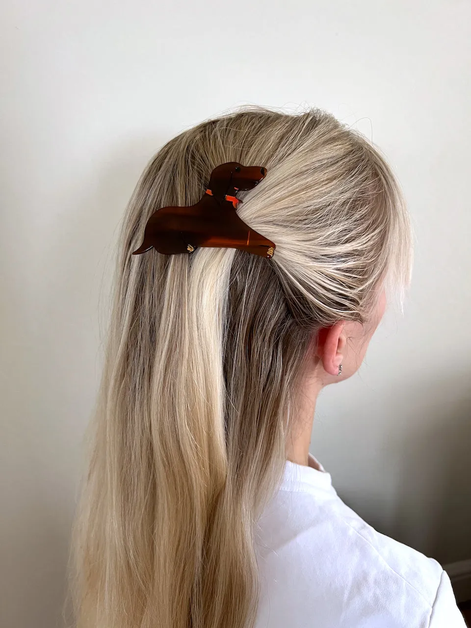 Hand-painted Dachshund Dog Barrette Hair Clip | Eco-Friendly