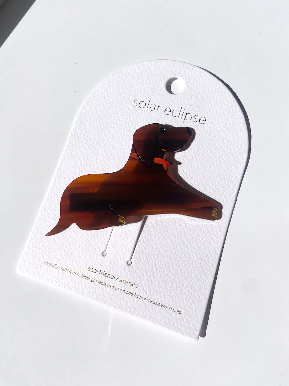 Hand-painted Dachshund Dog Barrette Hair Clip | Eco-Friendly