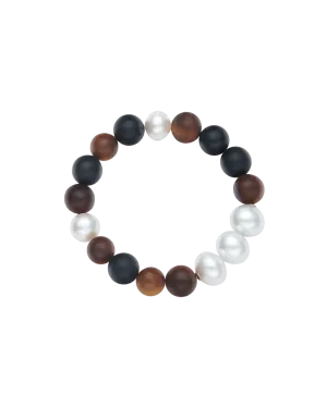 Kimberley Dusk Pearl Bracelet | 11-14mm Pearls and Sandalwood