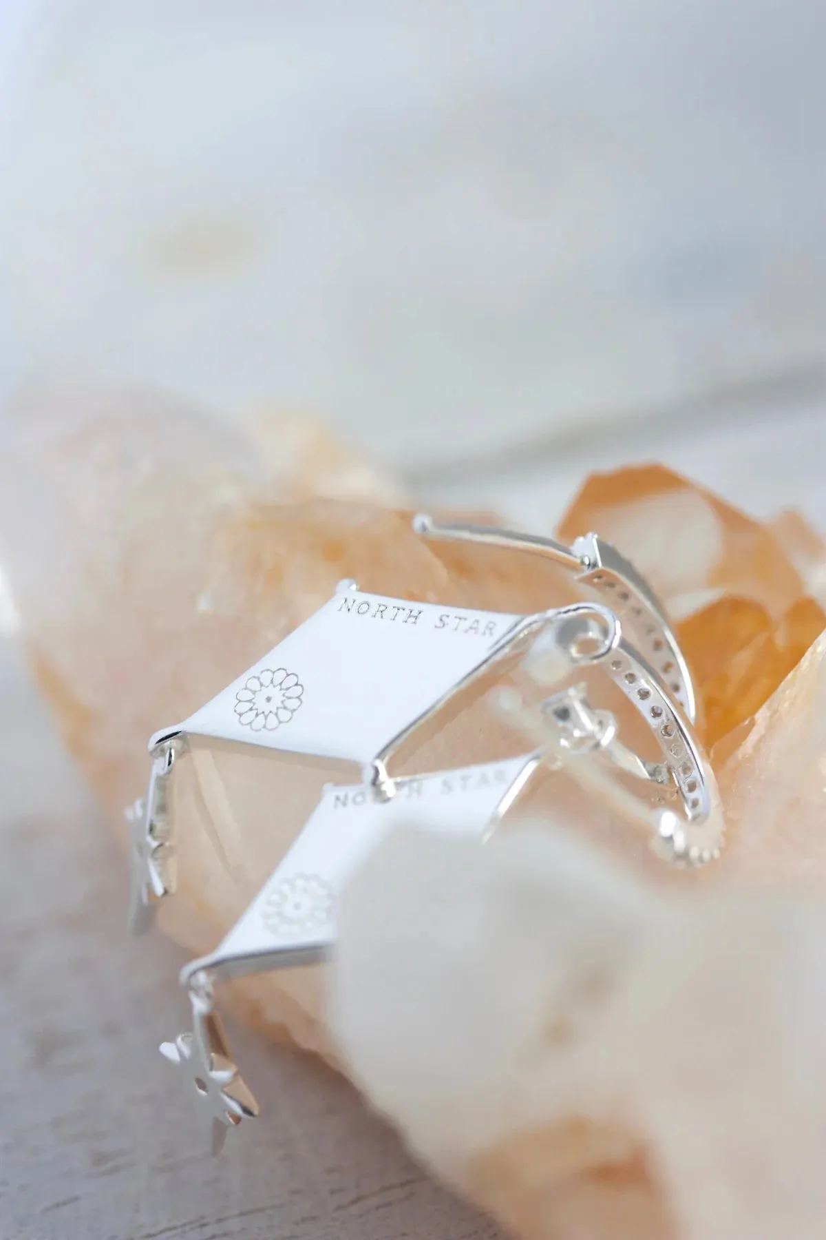 NORTH STAR EARRINGS- SILVER