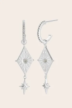 NORTH STAR EARRINGS- SILVER