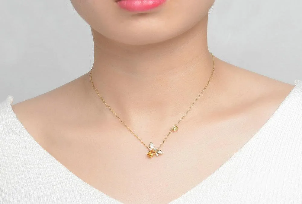 Queen Bee Citrine Necklace