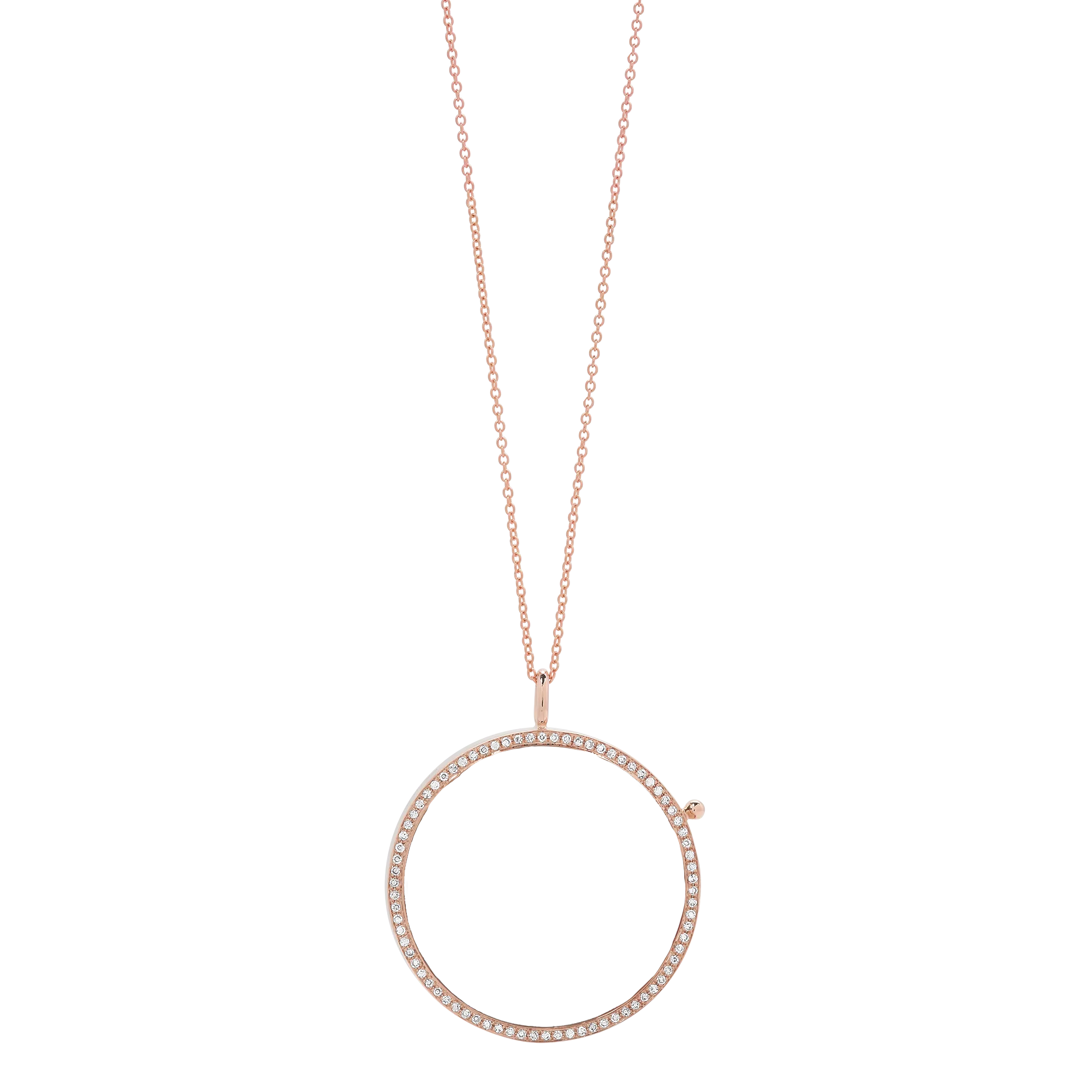 Reversible Oval Diamond Locket