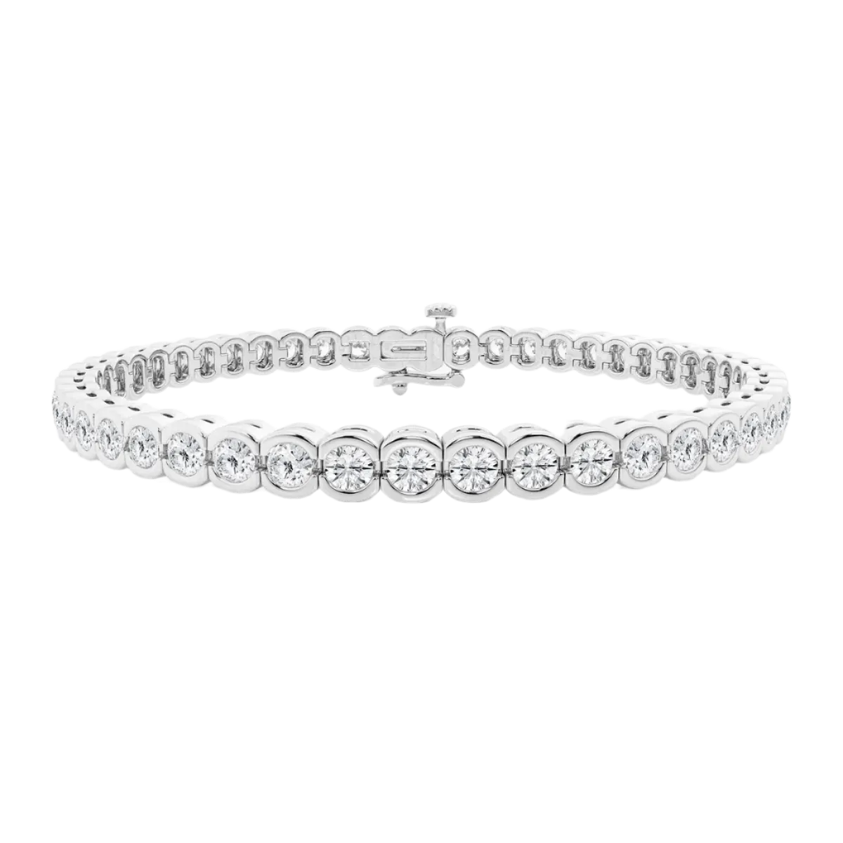 Shared Bezel Tennis Bracelet