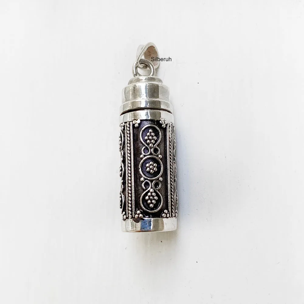 Silver Bottle Locket Pendant