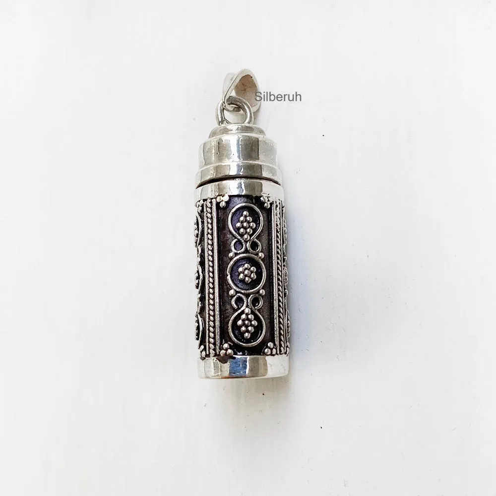 Silver Bottle Locket Pendant