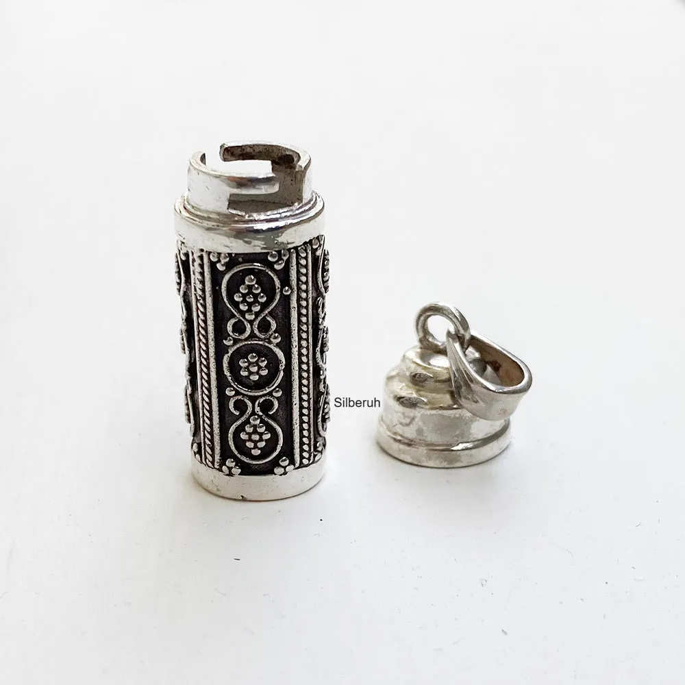 Silver Bottle Locket Pendant