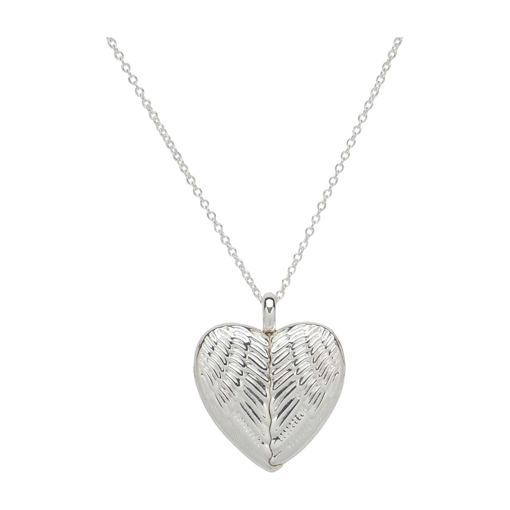 Unique & Co MK-710 Women's Silver 925 Locket Pendant Necklace